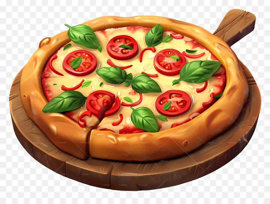 Margarita Pizzası，Pizza PNG