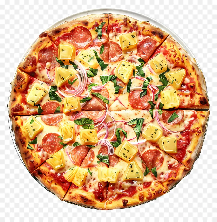 Hawaii Pizzası，Pizza PNG