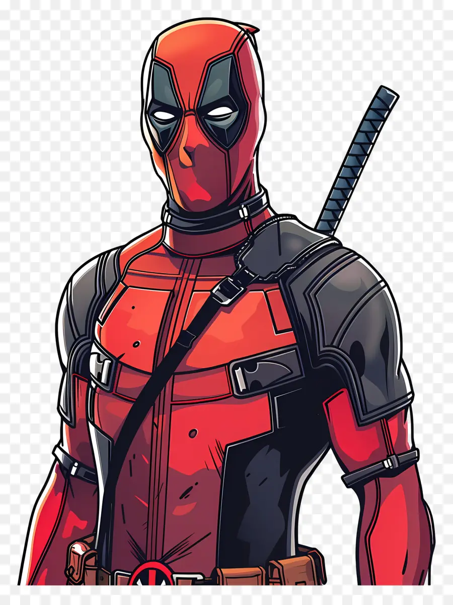 Deadpool，Turuncu Takım Elbiseli Süper Kahraman PNG