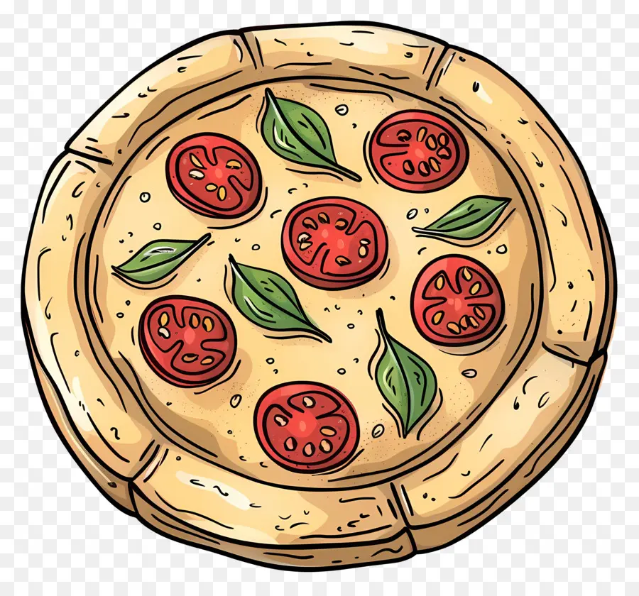 Margarita Pizzası，Pizza PNG