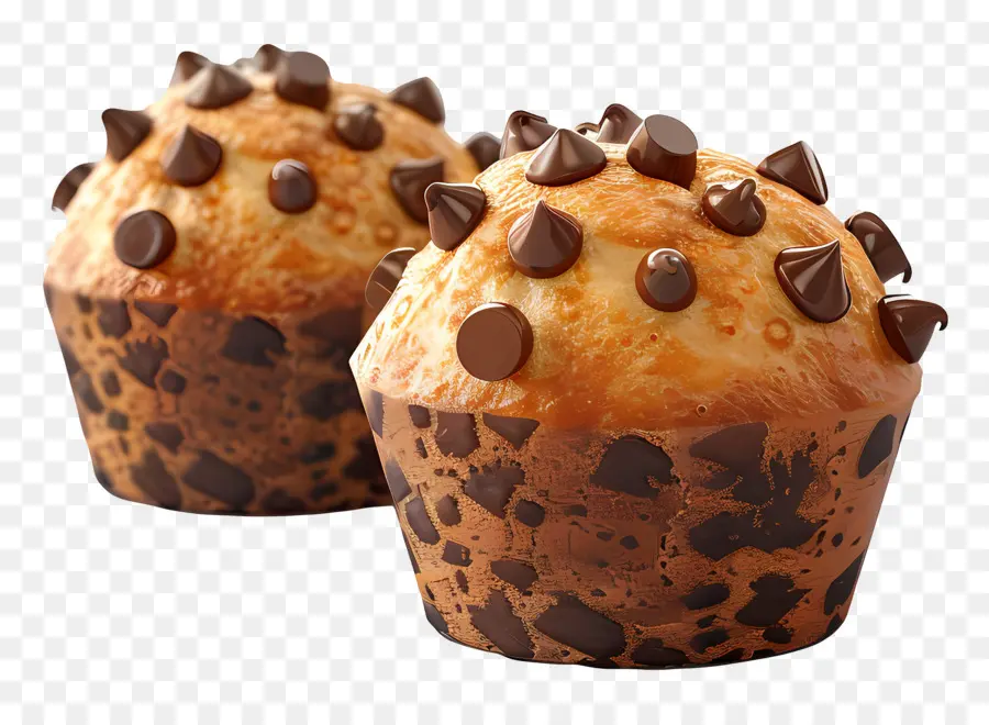 Çikolatalı Muffinler，Pişmiş PNG