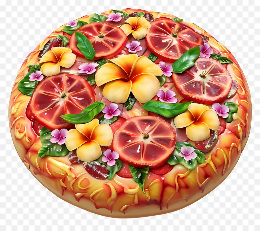 Hawaii Pizzası，Dekoratif Kek PNG