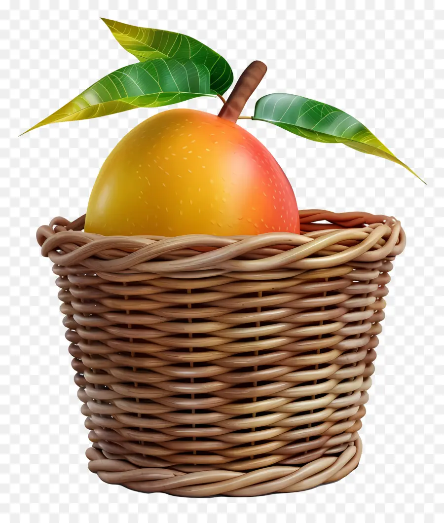 Sepetteki Mango，Sepet Içinde Mango PNG