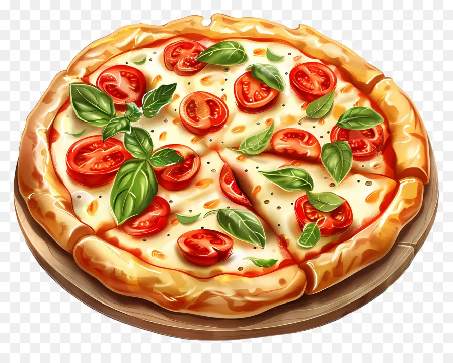 Margarita Pizzası，Pizza PNG