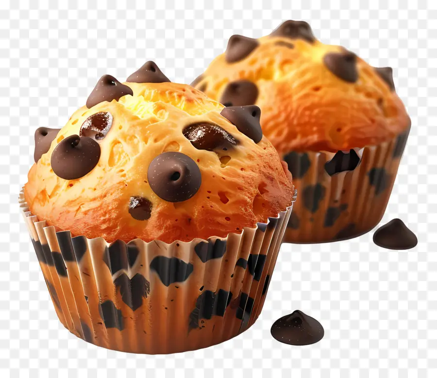 Çikolatalı Muffinler，Pişmiş PNG