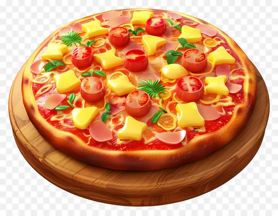 Hawaii Pizzası，Dekoratif Pizza PNG