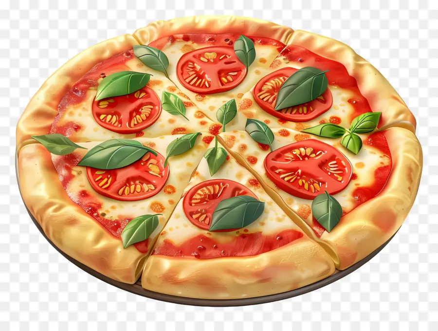 Margarita Pizzası，Bütün Pizza PNG