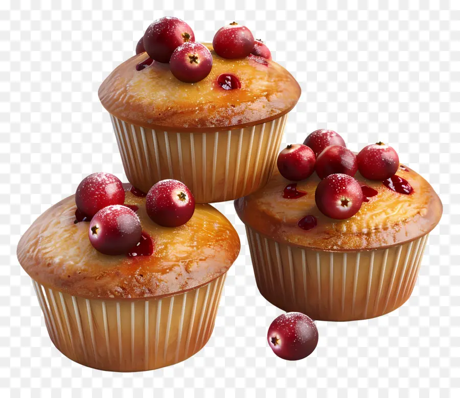 Kızılcık Muffinleri，Meyveli Kekler PNG