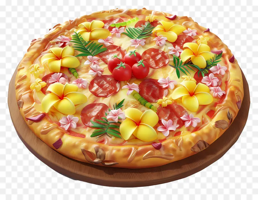 Hawaii Pizzası，Dekoratif Pizza PNG