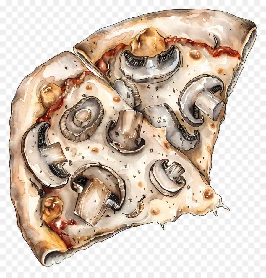 Mantarlı Pizza，Peynir PNG