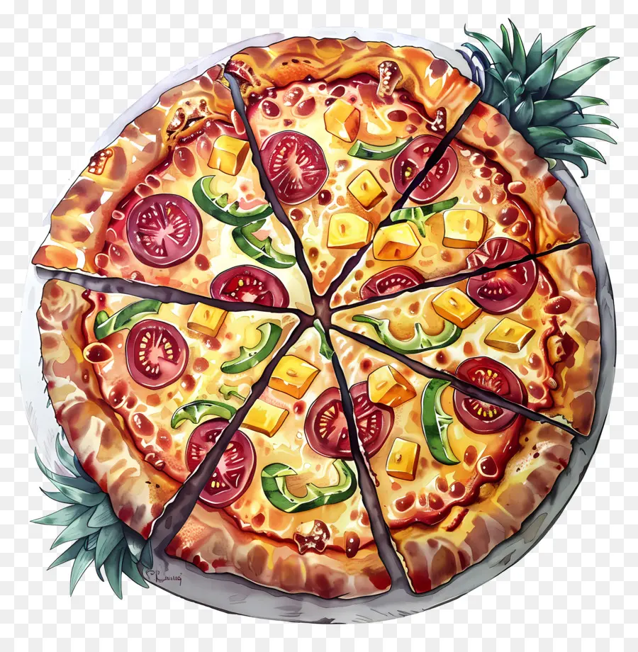 Hawaii Pizzası，Pizza PNG