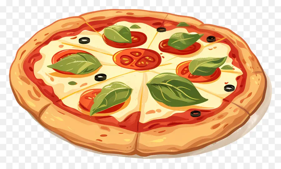 Margarita Pizzası，Pizza Dilimi PNG