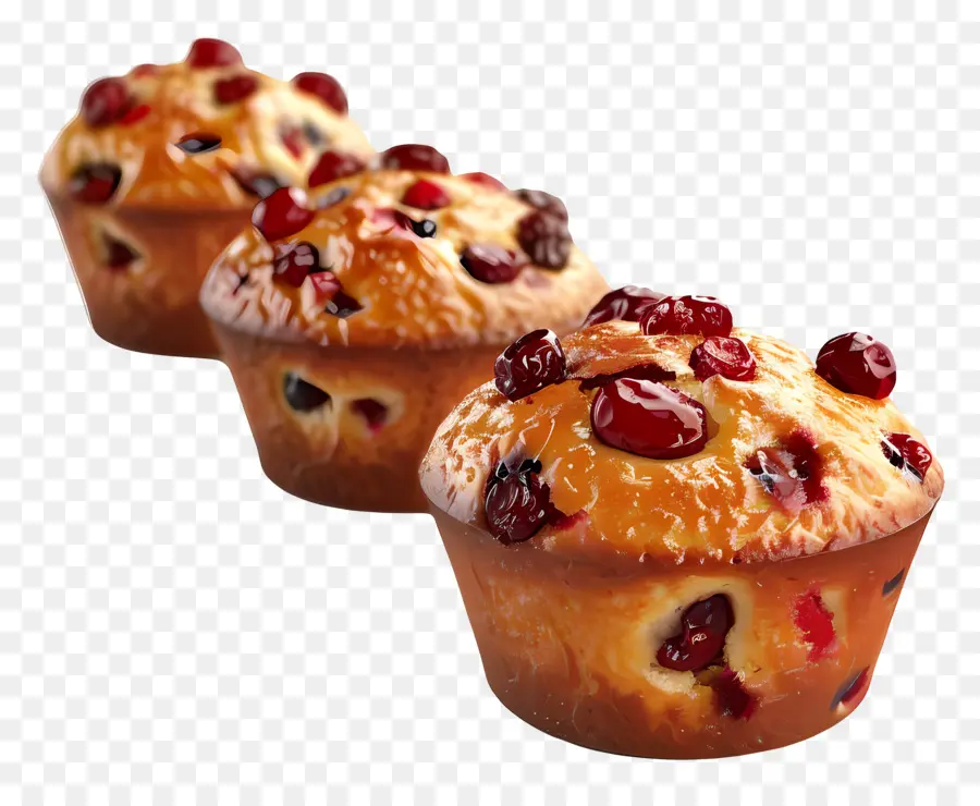 Kızılcık Muffinleri，Meyveli Kekler PNG