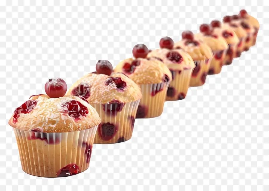 Kızılcık Muffinleri，Vişneli Kekler PNG