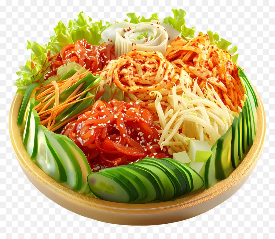 Kore Kimchi Salatası，Renkli Salata PNG