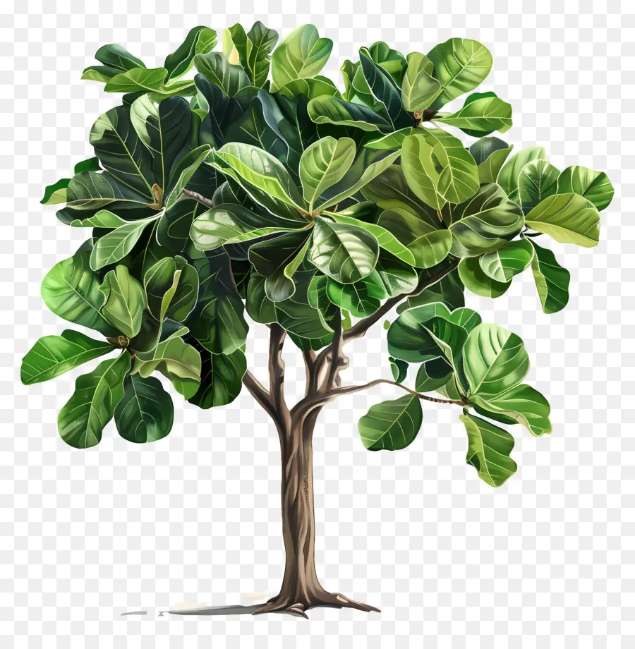 Ficus Lyrata，Yeşil Ağaç PNG