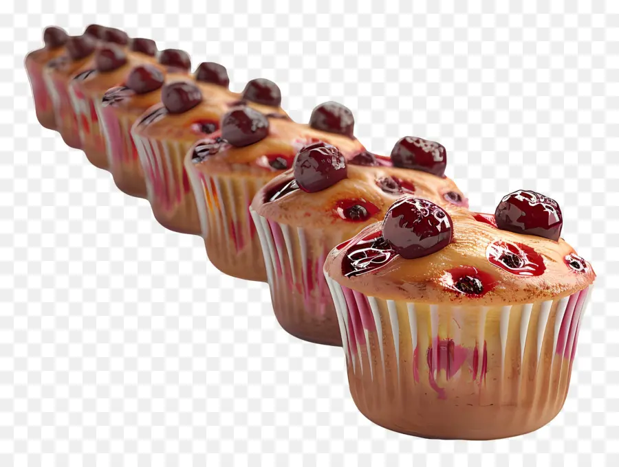 Kızılcık Muffinleri，Meyveli Kekler PNG