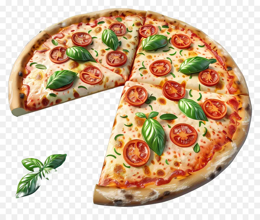 Margarita Pizzası，Pizza Dilimi PNG