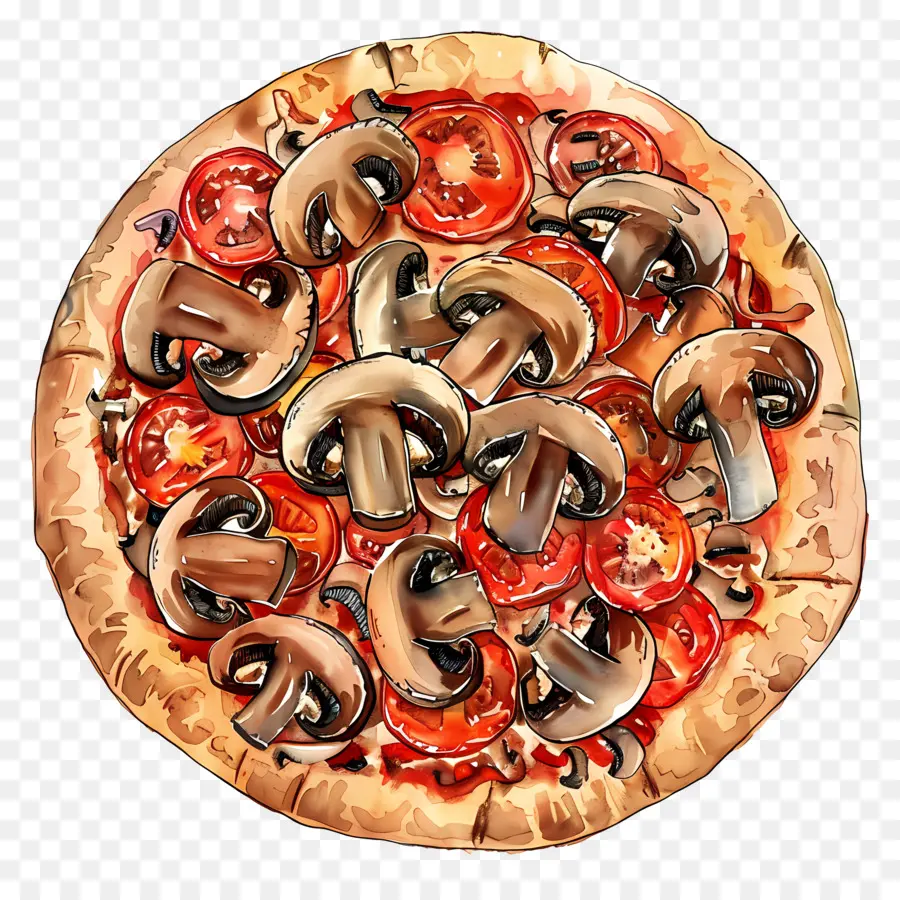 Mantarlı Pizza，Pizza PNG