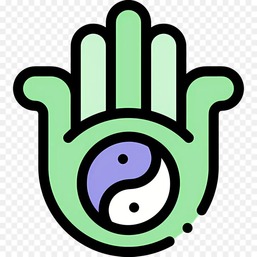 Yin Yang，Hamsa Eli PNG