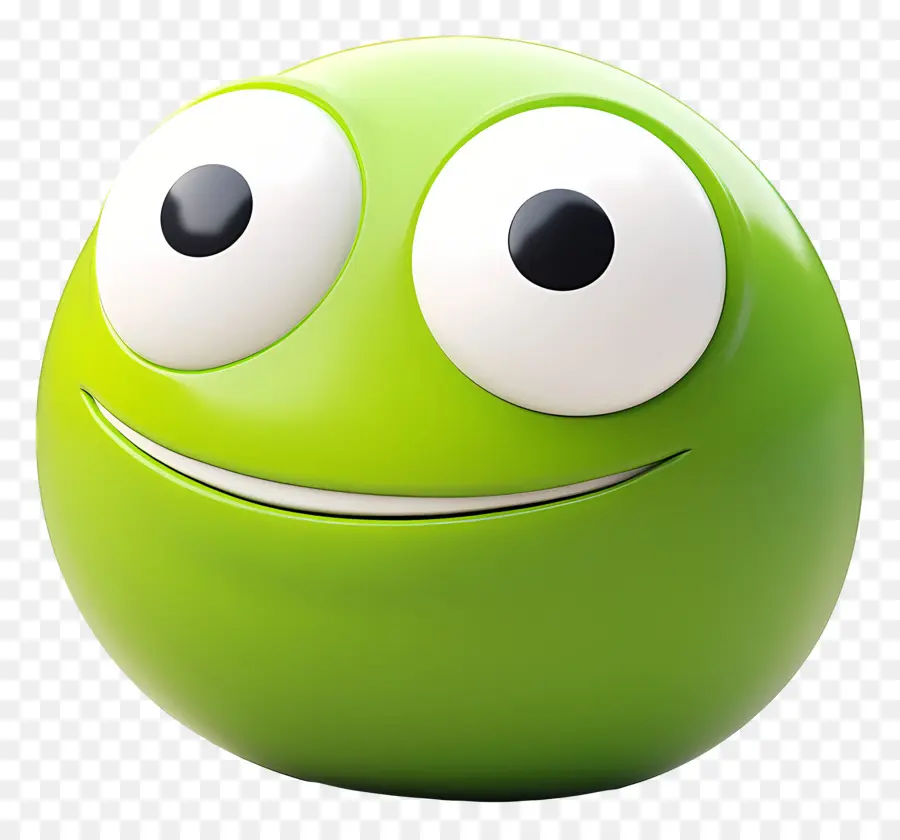 Keroppi，Yeşil Gülen Yüz PNG