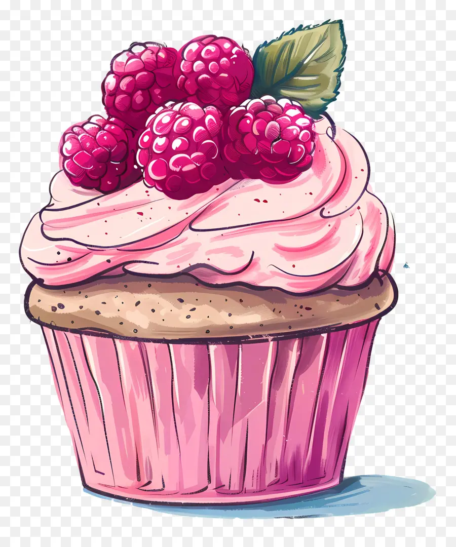 Ahududu Keki，Ahududulu Cupcake PNG