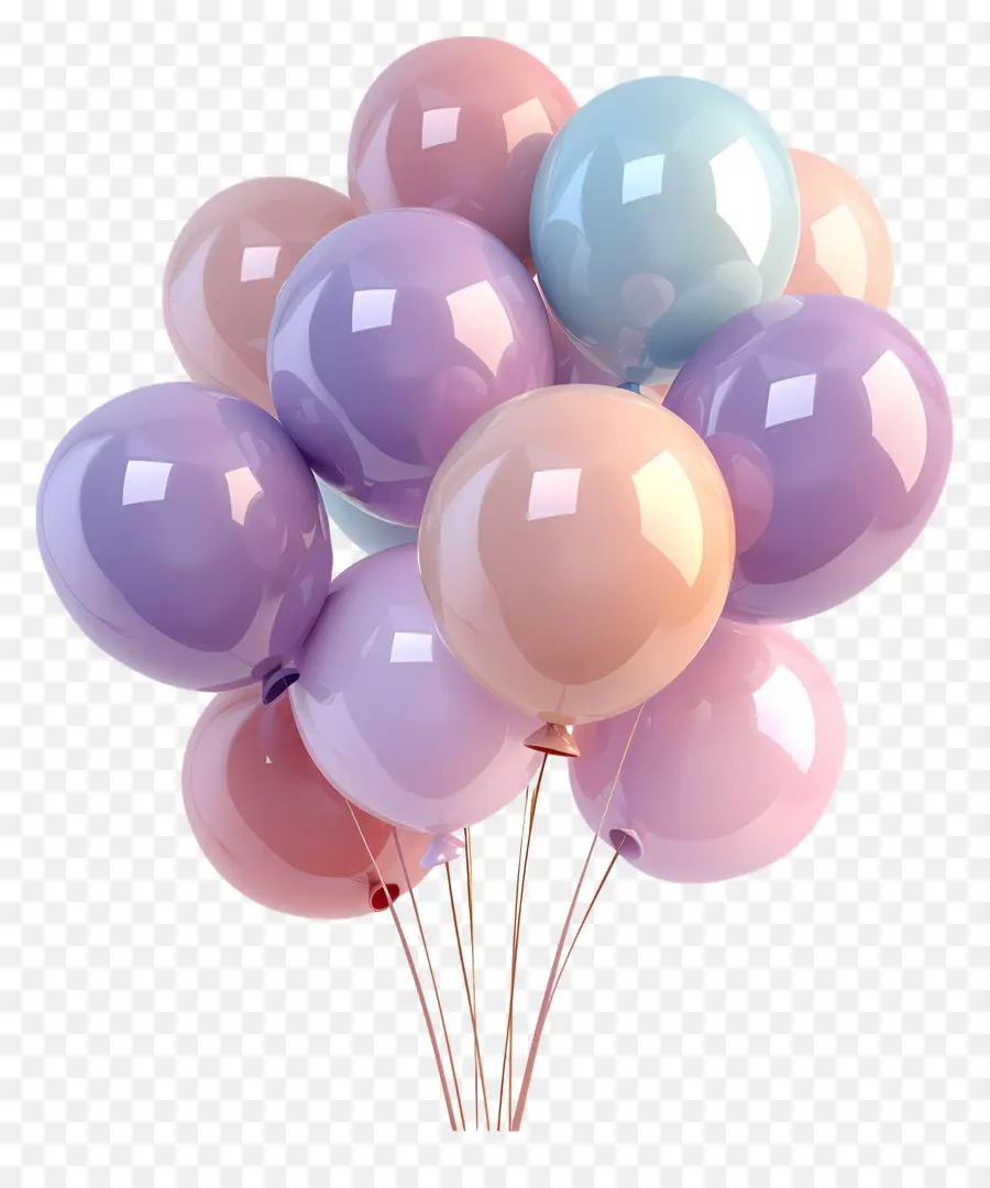 Bir Sürü Balon，Pembe Ve Sarı Balonlar PNG