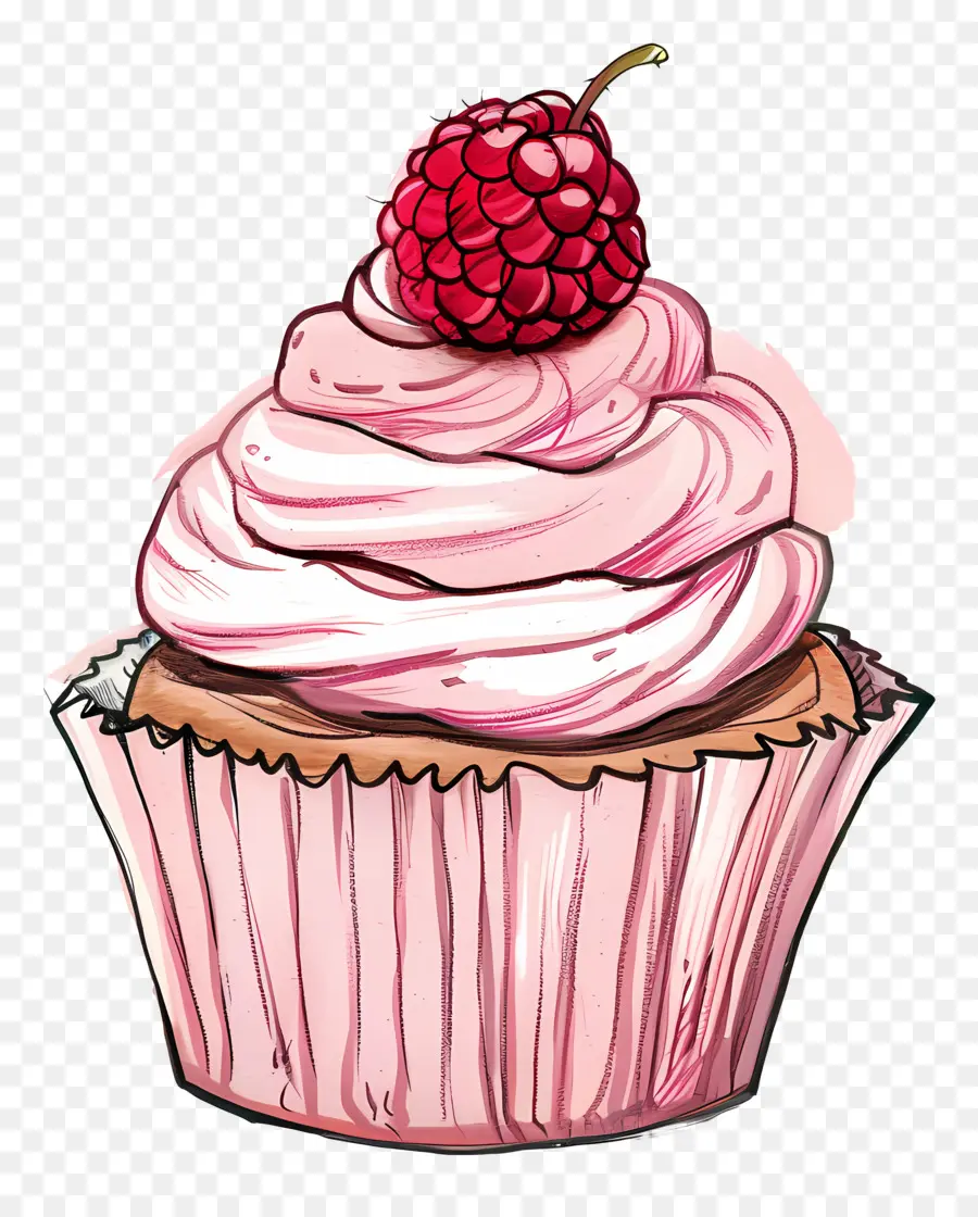 Ahududu Keki，Ahududulu Cupcake PNG