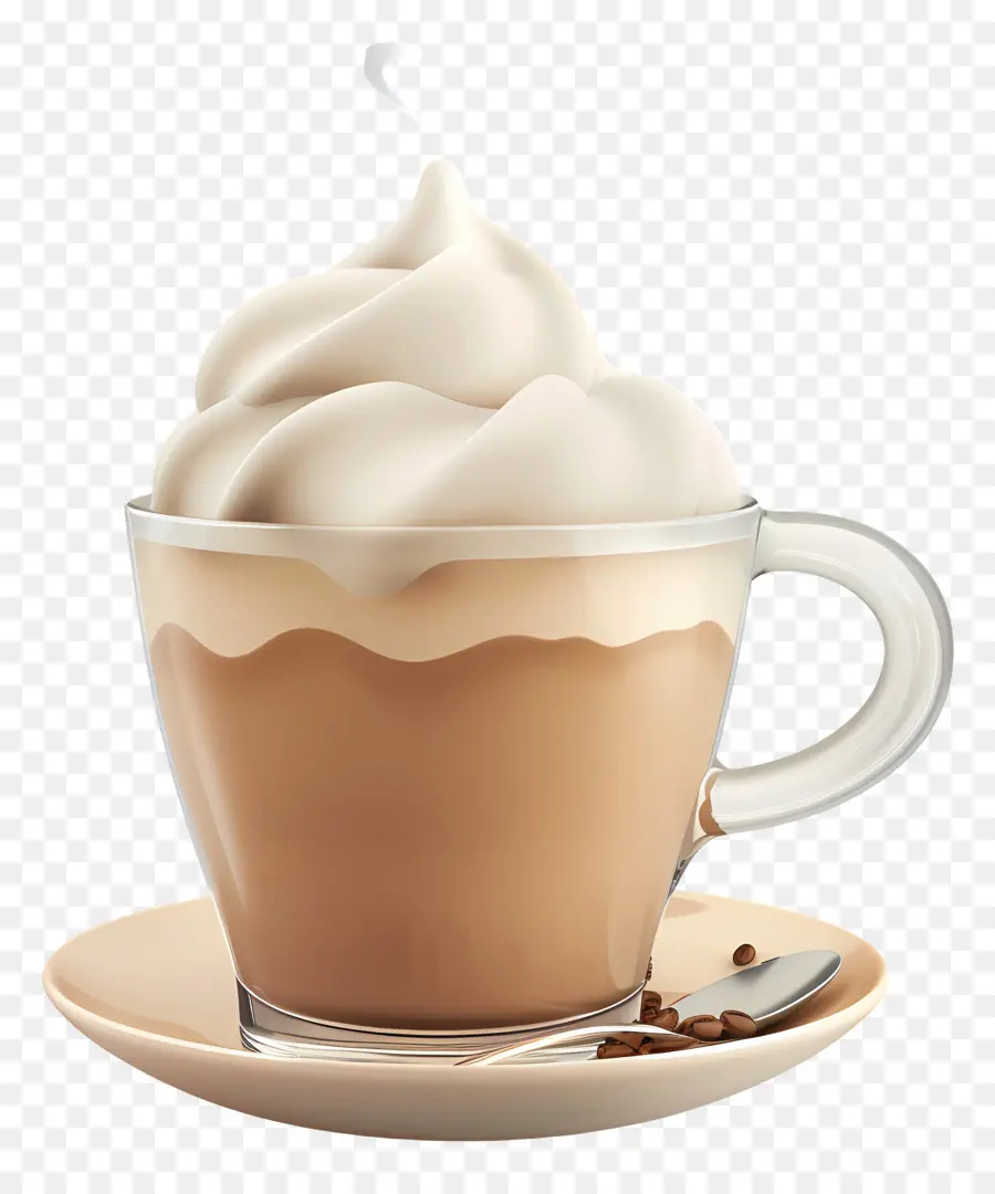 Cappuccino，Kremalı Fincan PNG