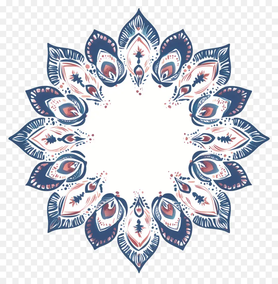 Bohem çerçeve，Mandala PNG