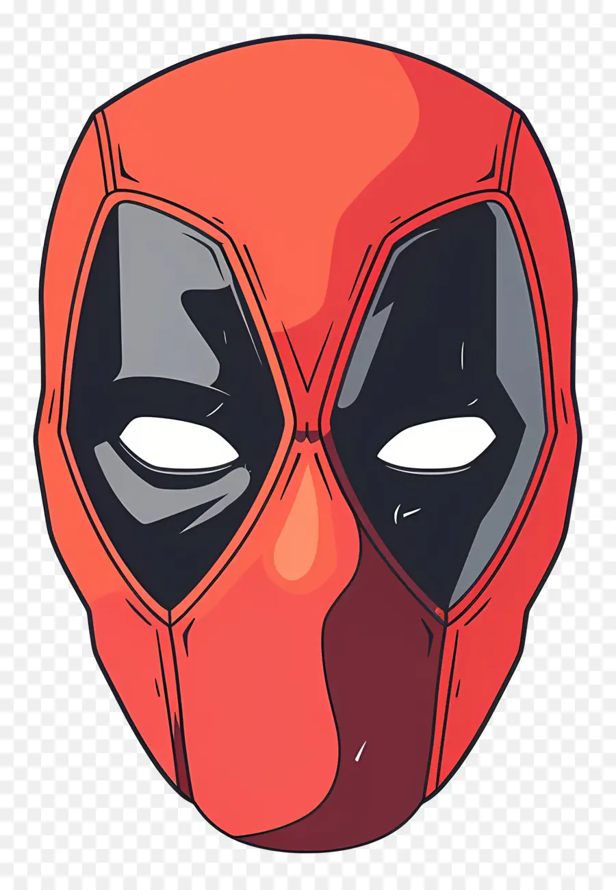 Karikatür Deadpool Yüz，Kırmızı Maske PNG