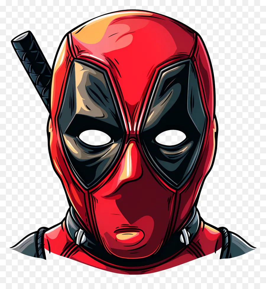 Karikatür Deadpool Yüz，Süper Kahraman Maskesi PNG