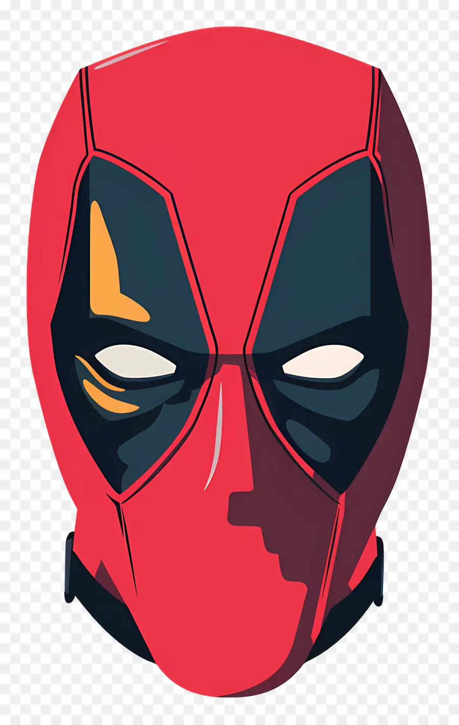 Karikatür Deadpool Yüz，Kırmızı Maske PNG