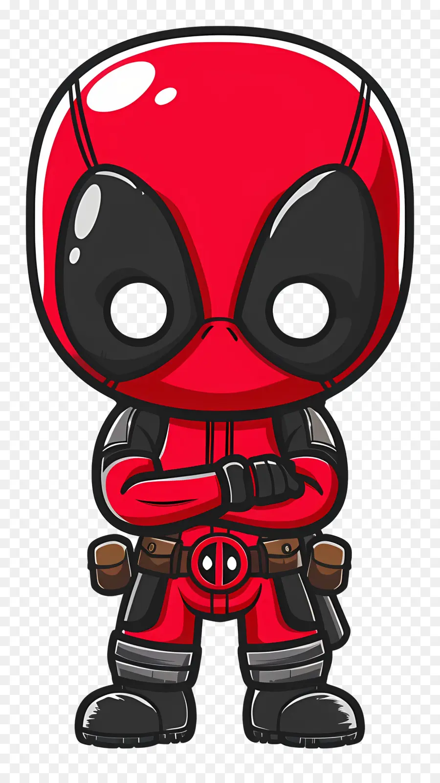 Sevimli Deadpool，Kırmızı Süper Kahraman PNG