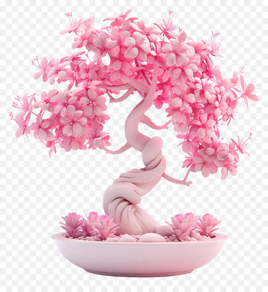 Pembe Bonsai Ağacı，Bonzai PNG