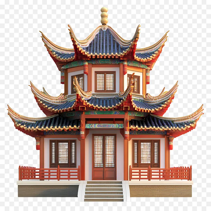 Çin Tapınağı，Geleneksel Pagoda PNG