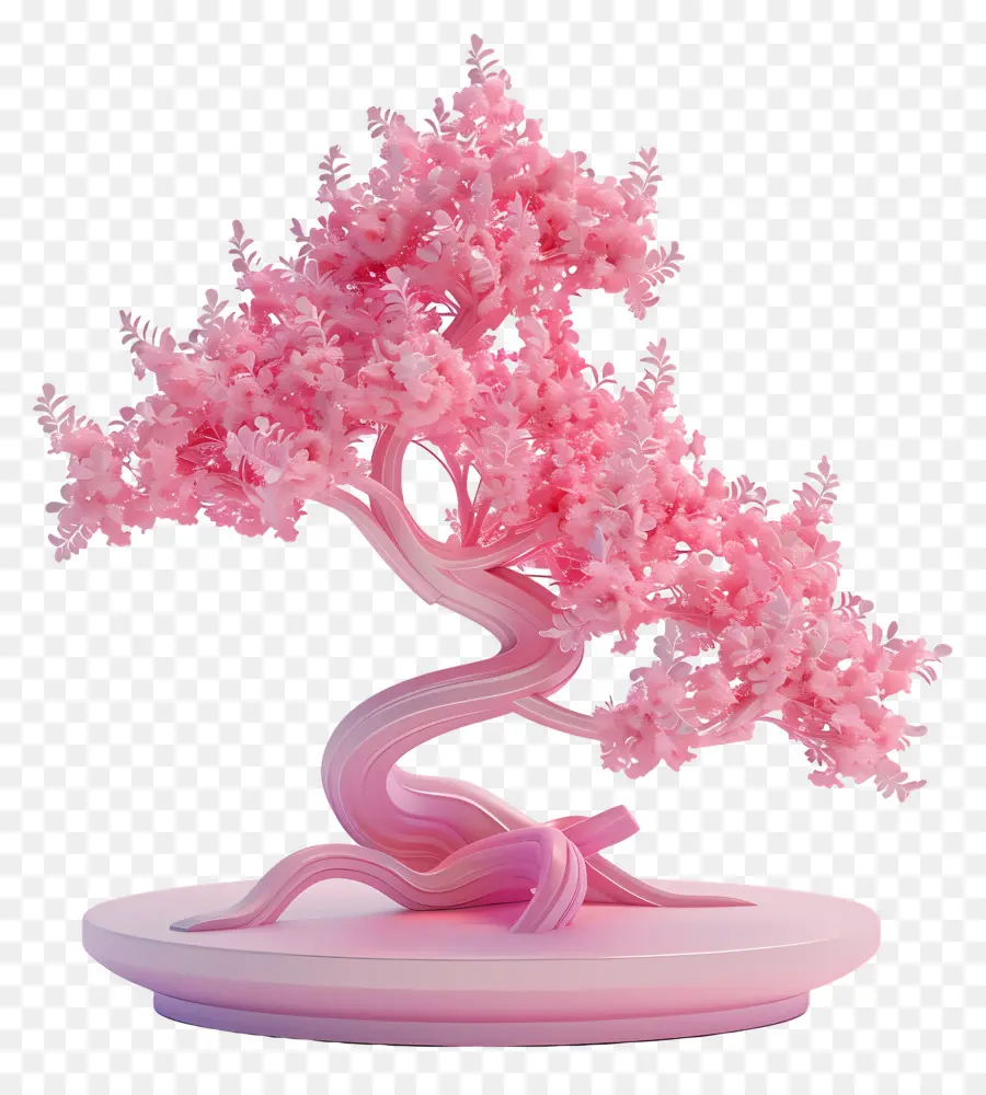 Pembe Bonsai Ağacı，Bonzai PNG