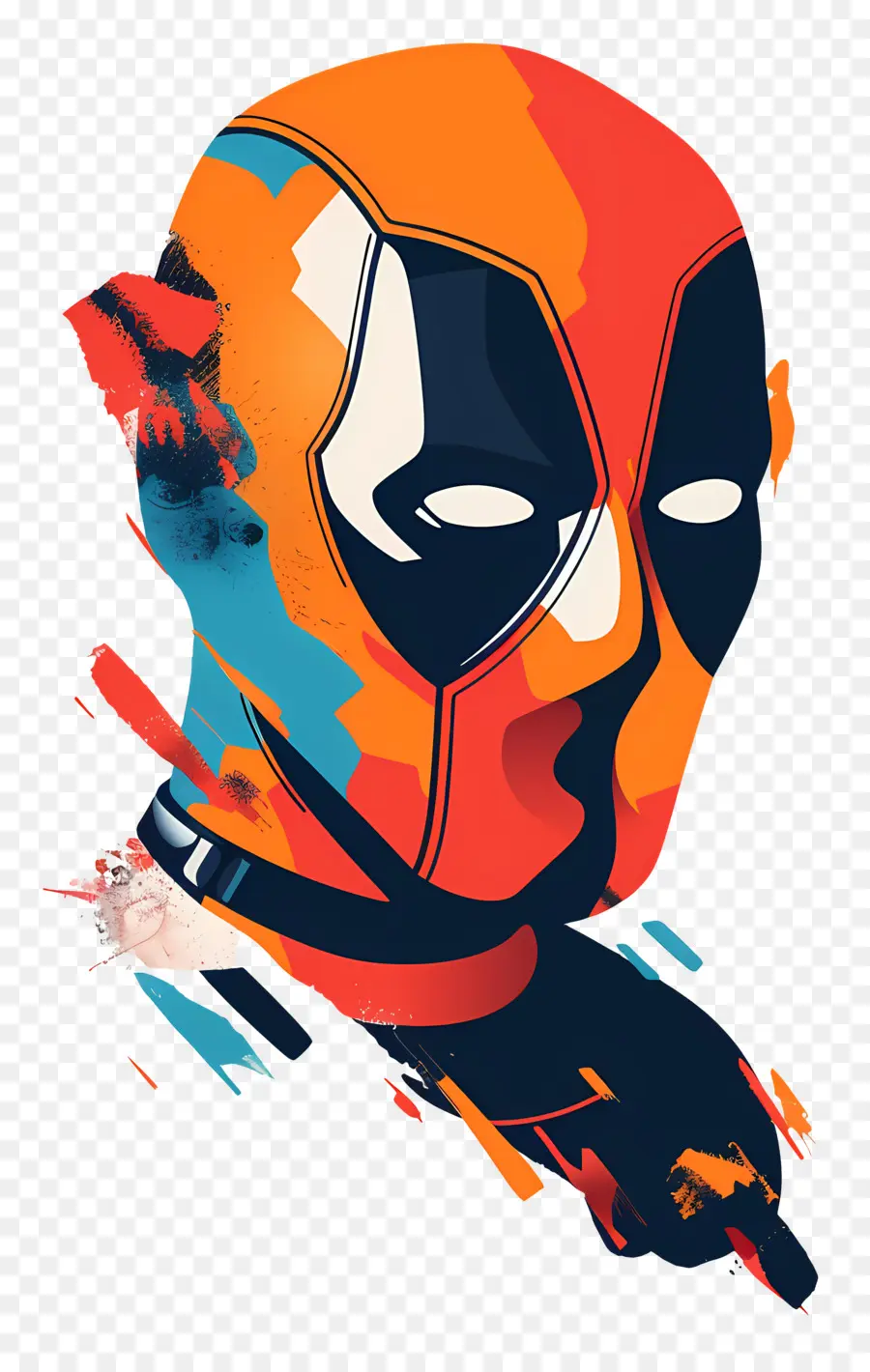 Karikatür Deadpool Yüz，Renkli Maske PNG