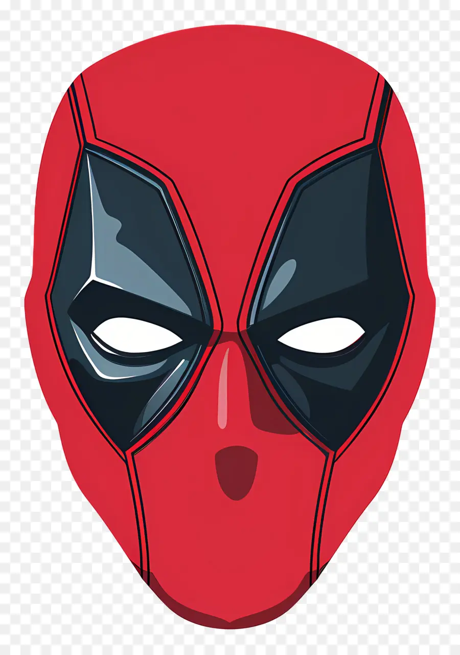 Karikatür Deadpool Yüz，Kırmızı Maske PNG