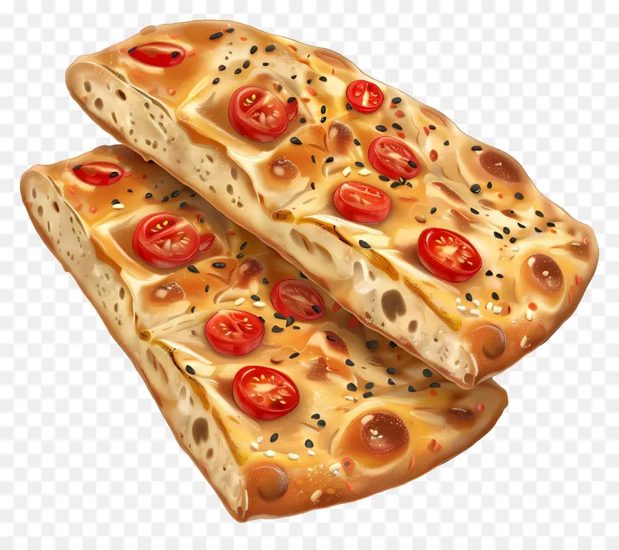 Focaccia Ekmeği，Domates PNG