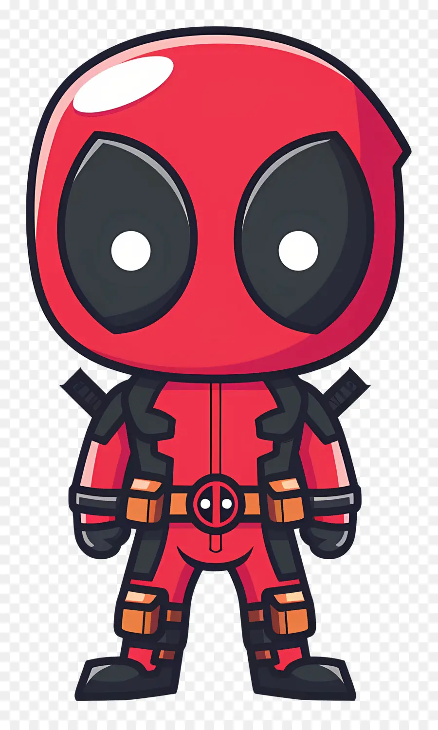 Sevimli Deadpool，Kırmızı Süper Kahraman PNG