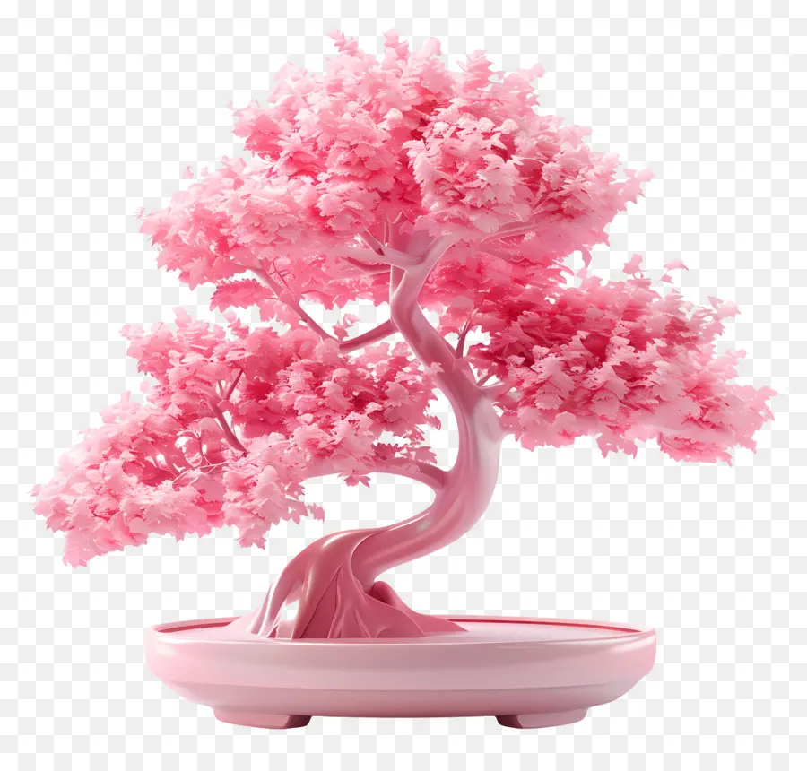 Pembe Bonsai Ağacı，Kiraz Çiçeği Ağacı PNG