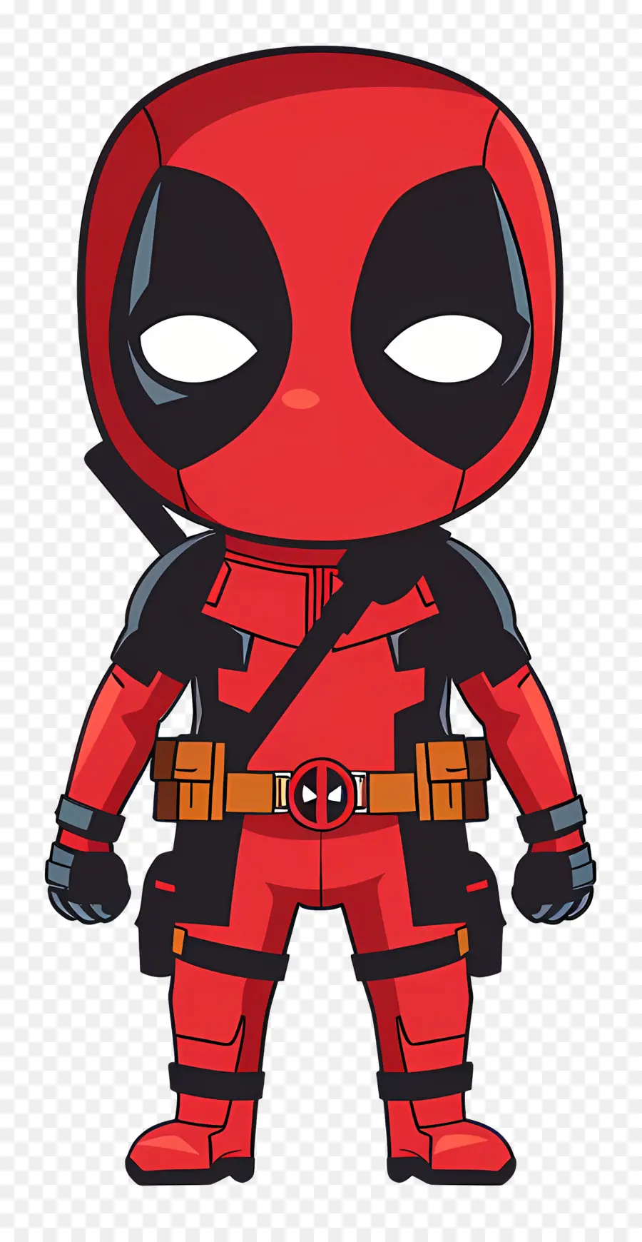 Sevimli Deadpool，Kırmızı Süper Kahraman PNG