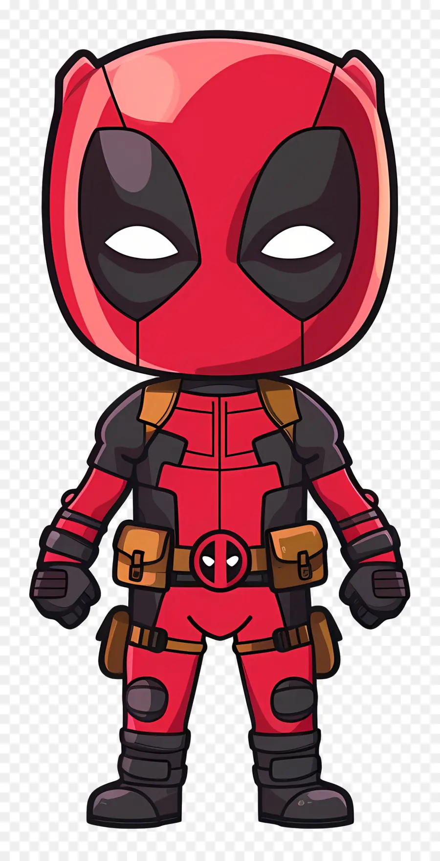 Sevimli Deadpool，Kırmızı Süper Kahraman PNG