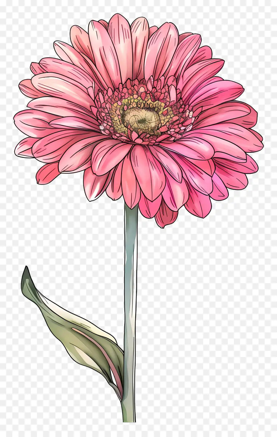 Pembe Gerbera，Papatya PNG