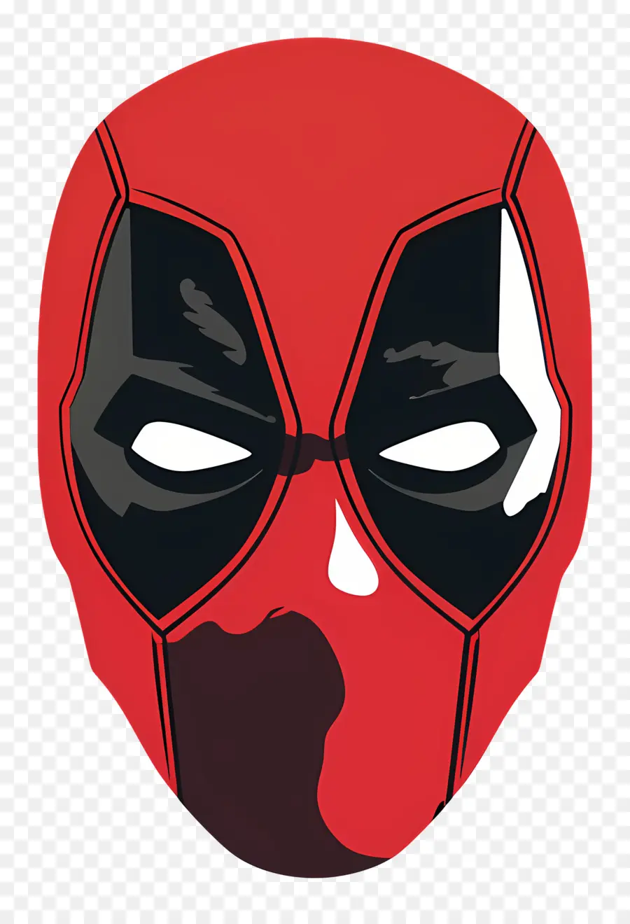 Karikatür Deadpool Yüz，Kırmızı Maske PNG