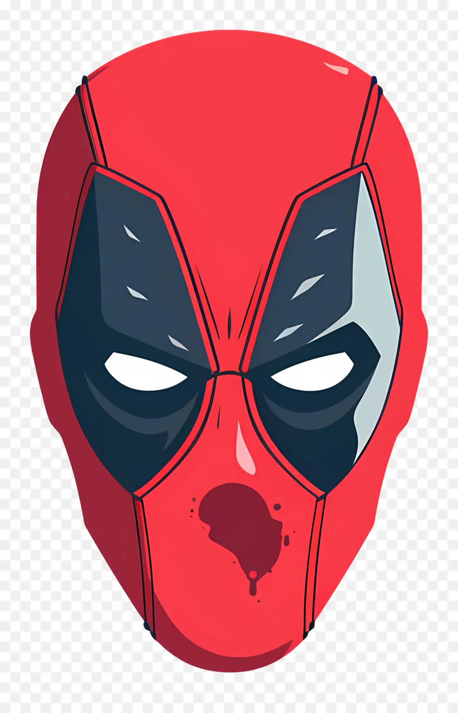 Karikatür Deadpool Yüz，Kırmızı Maske PNG