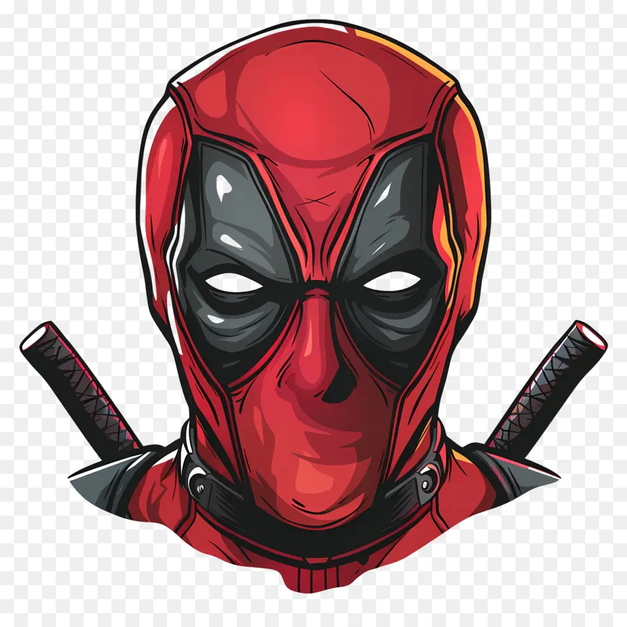 Karikatür Deadpool Yüz，Süper Kahraman Maskesi PNG