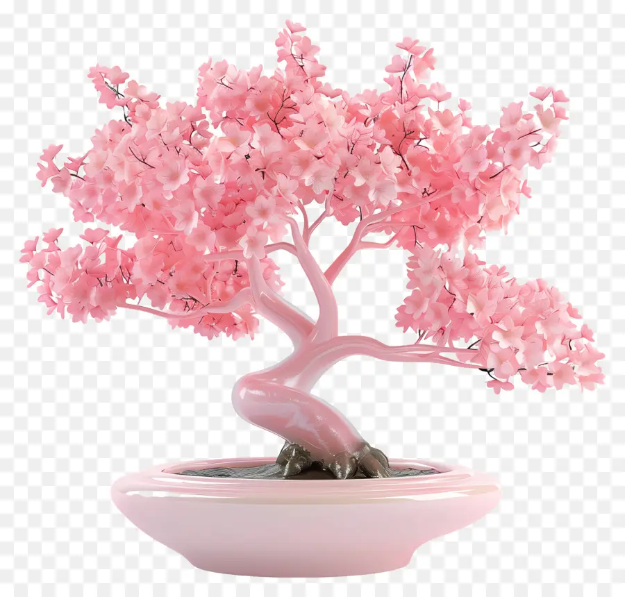 Pembe Bonsai Ağacı，Bonzai PNG