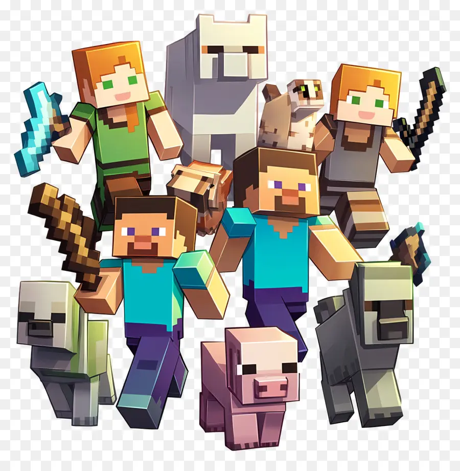 Minecraft，Minecraft Karakterleri PNG